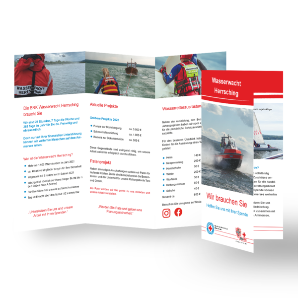 Der neue Flyer der Wasserwacht Herrsching