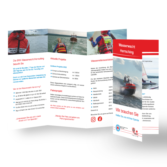 Der neue Flyer der Wasserwacht Herrsching